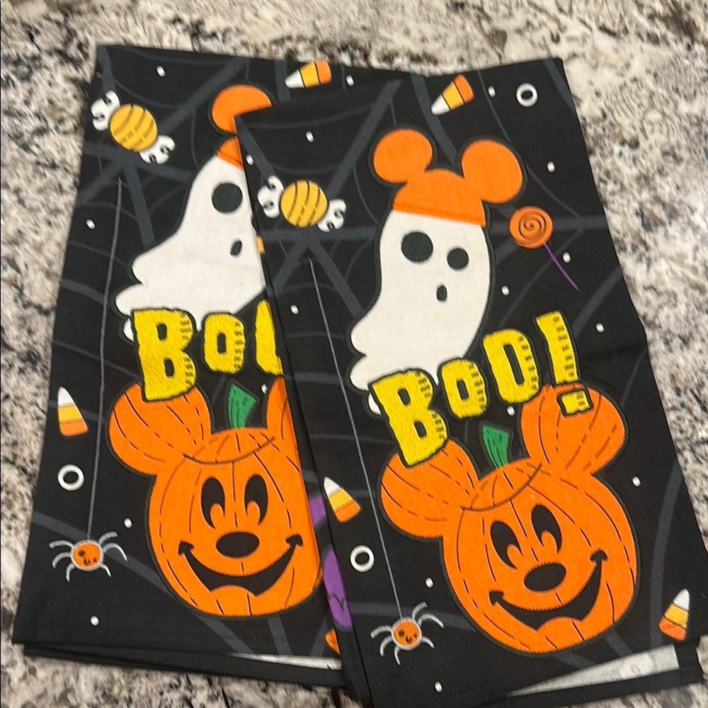 Disney Halloween Kitchen Towels - Black, Orange, White